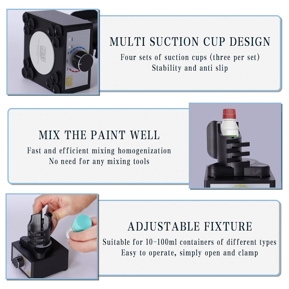 Mini Vortex Mixer, Hands-Free Model Paint Shaker, 300~2400rpm, Three-Stage Ad...