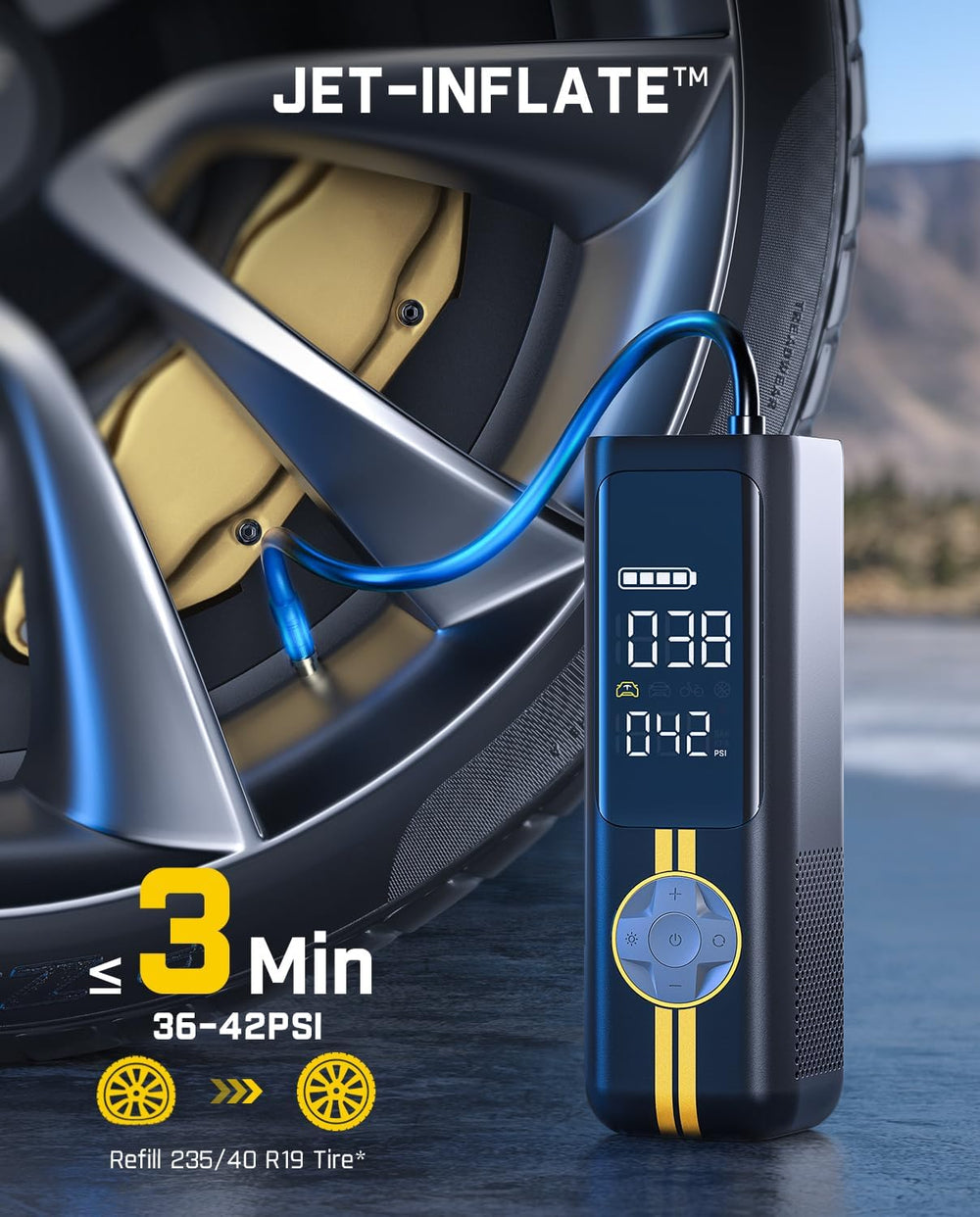 Fanttik X8 APEX EV Tire Inflator Portable Air Pump, 2X Faster Inflation