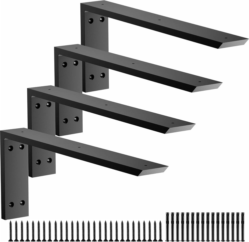 Premium Heavy Duty Countertop Brackets 20 inch 4 Pack (2/5" Thick),Grani...