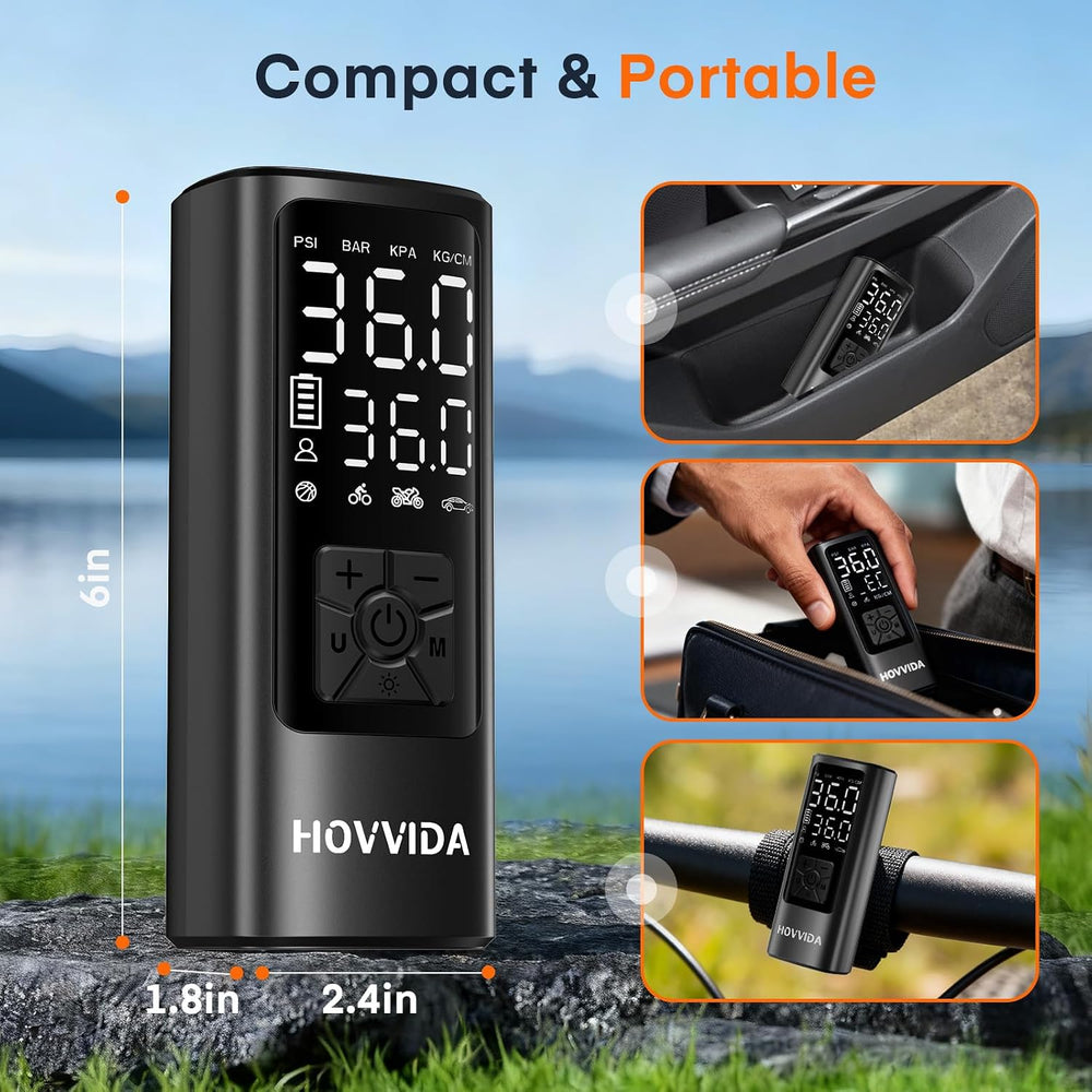 Bike Pump Electric, Portable Air Compressor for Car Tires 150PSI