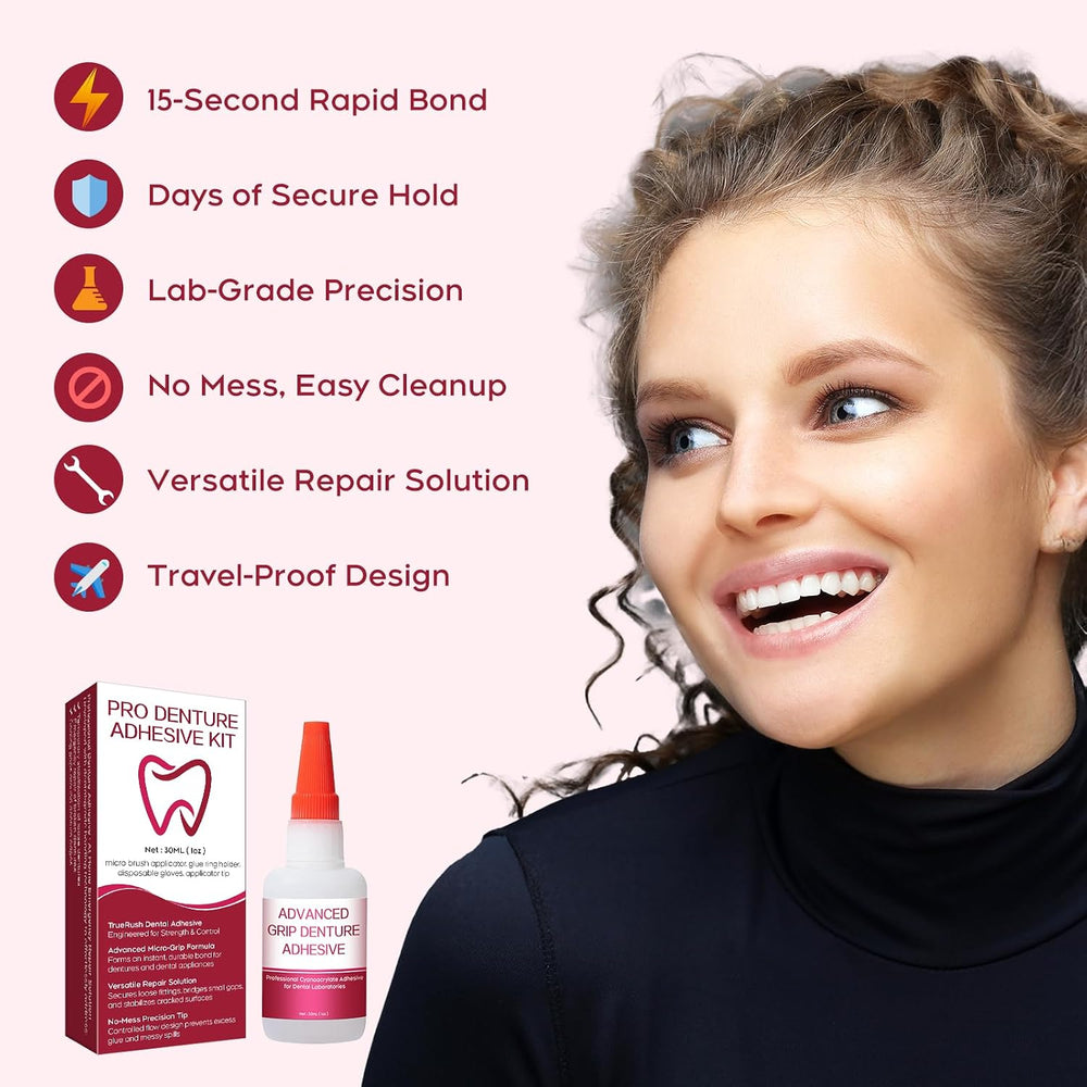 Dental Lab Instant Bonding Dental Glue for Dentures & Lab Tools - Fast-Se...