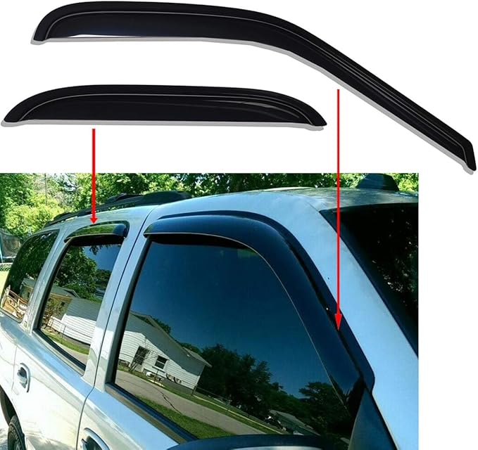 Lightronic Extra Durable Tape-on Auto Vent Window Visor, Fit 2000-2006 (4Pcs)