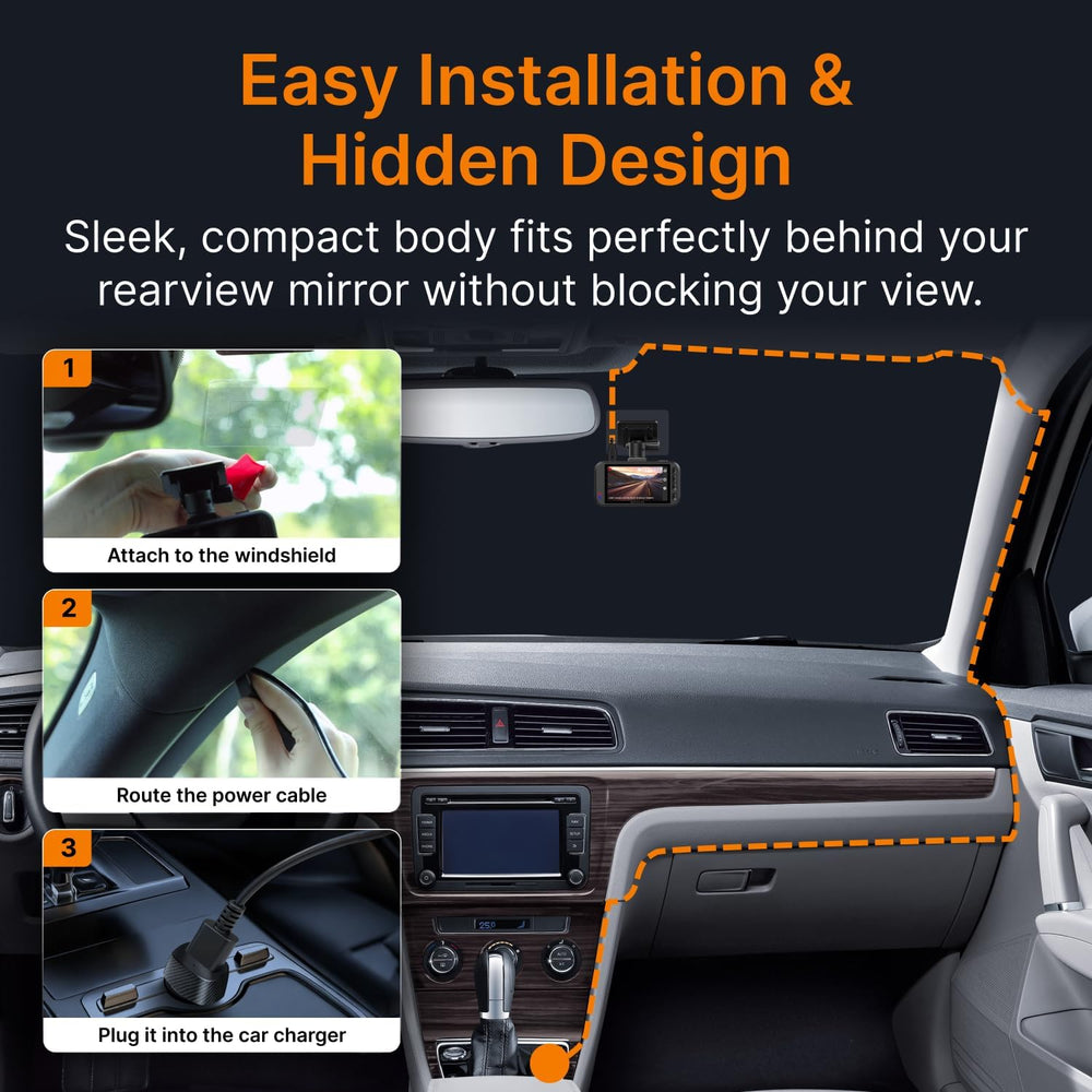 Miofive S1 True 4K Front Dash Cam, 5GHz Wi-Fi, 32GB GPS Speed Camera Alerts