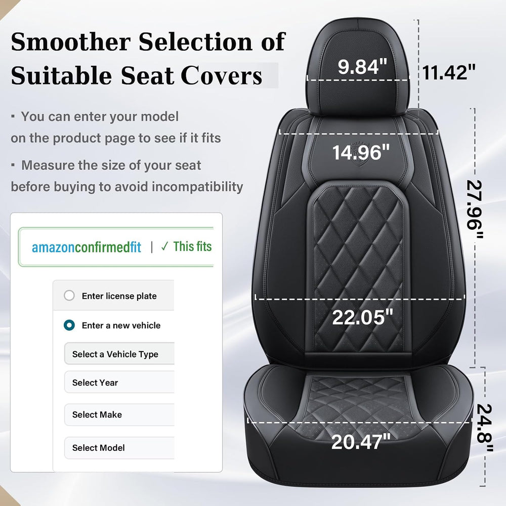 Coverado Car Seat Covers, Front Seat Cover, 2 Pack Waterproof Seat Covers for...