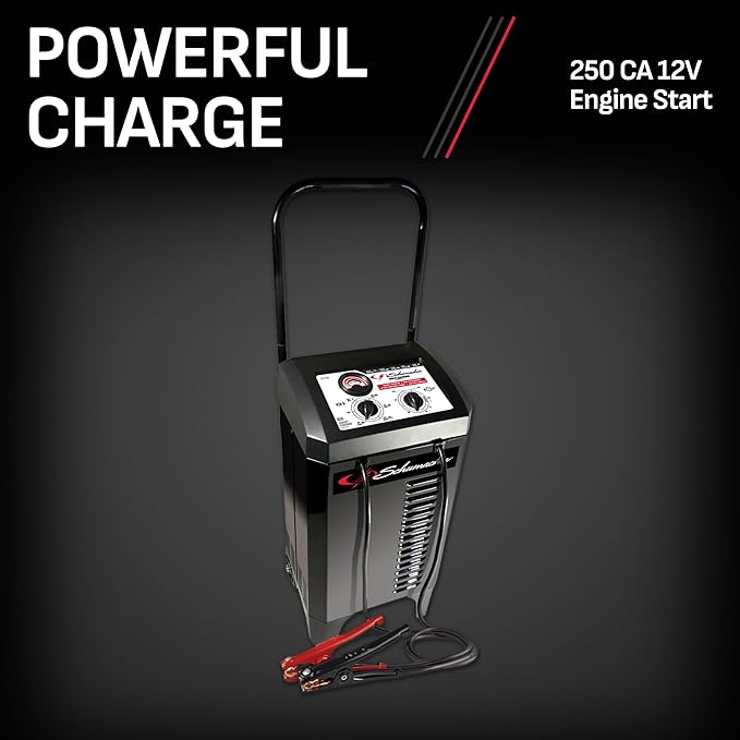 Schumacher Electric Manual Battery Charger & Engine Starter – 6V/12V 250A