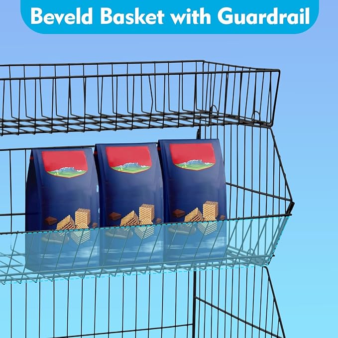 Retail Display Rack 5-Tier Market Merchandise Display Shelf Fruit Storage Shelf