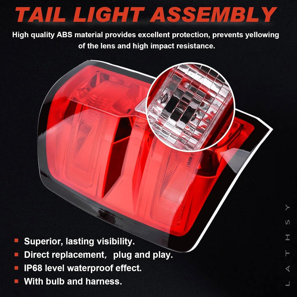 Tail Light Compatible With 2014-2019 Chevy Silverado 1500 2500 HD GMC Sierra ...