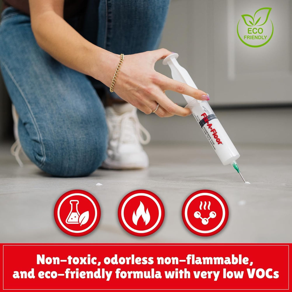 The Original Fix-A-Floor Loose Tile Repair Adhesive with Syringe - Tile, Porc...