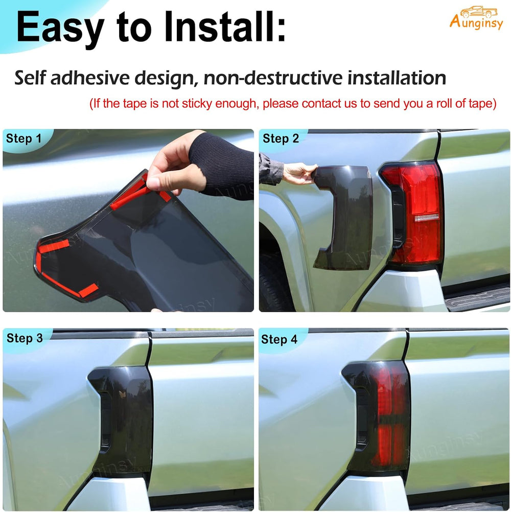 Aunginsy Tail Light Lamp Cover Compatible with Toyota Tacoma 2024-2026, Rear ...