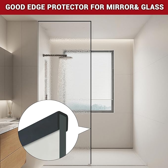 Rubber Edge Trim, 1/2" Self Adhesive Flexible U Channel Edge Protecter