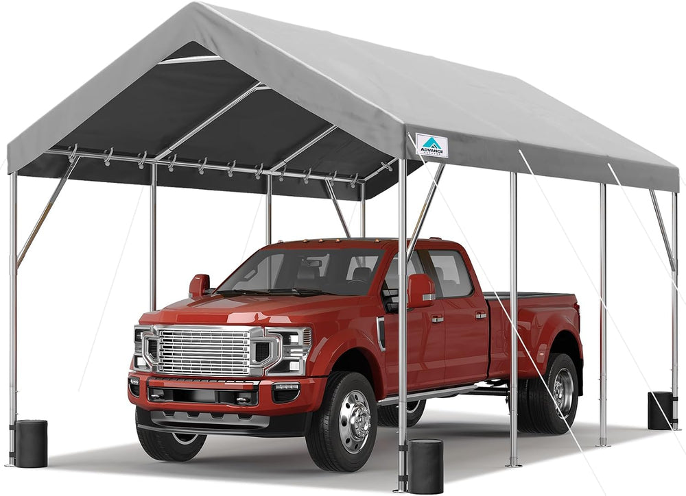 ADVANCE OUTDOOR 12x20 ft Heavy Duty Carport Potable Car Canopy Garage Party T...