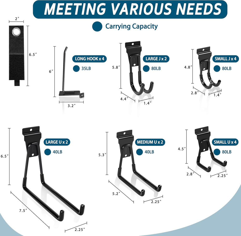klasit Slatwall Hooks Black 20Pack Firmly and Durable Slatwall Accessories
