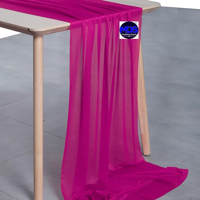 MDS Halloween Chiffon Table Runner - 10 Pack, 29 x 170 Inches, 14ft Each - Sh...