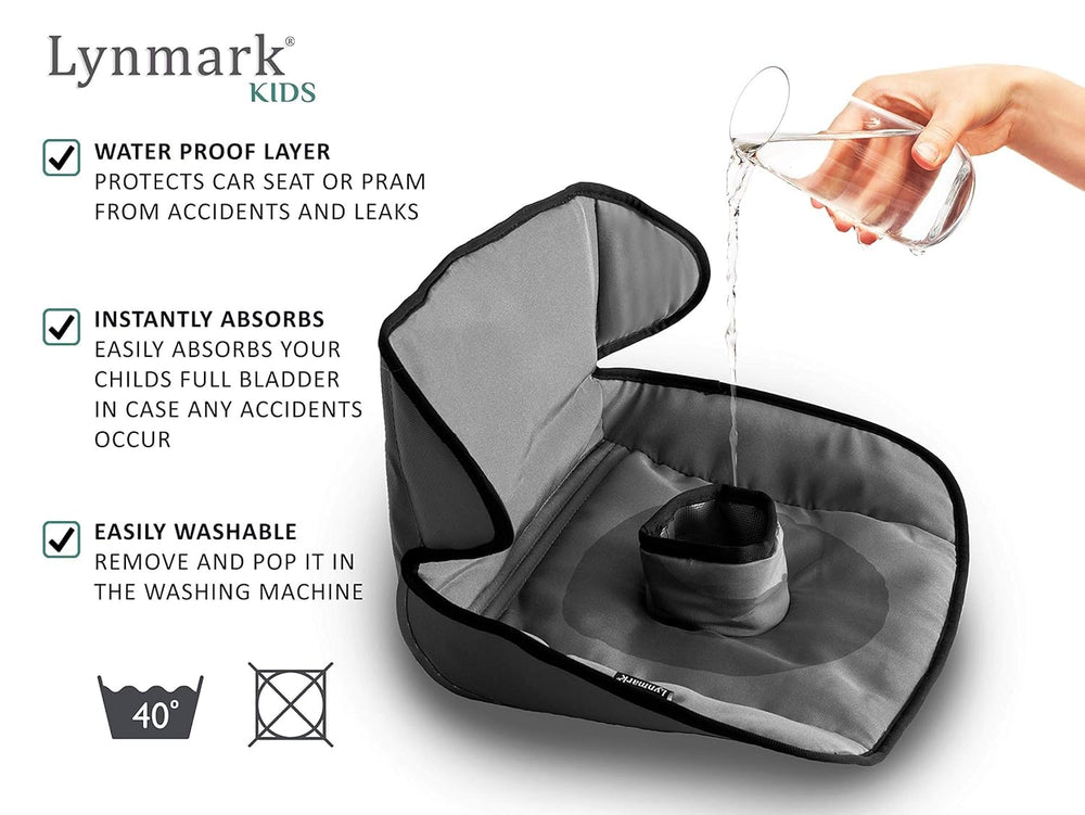 Lynmarkยฎ 2X Potty Training Car Seat Protector Cover - Pee Protector, Grey