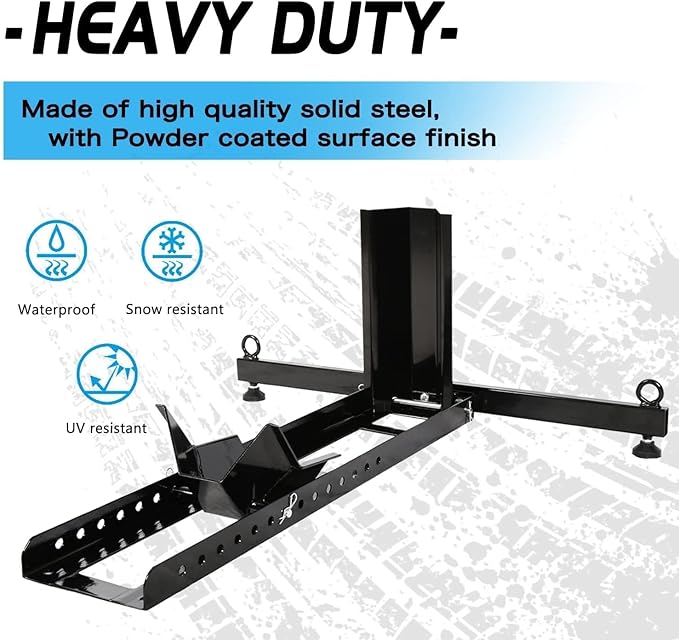 KUAFU Motorcycle Wheel Chock Stand Upright 1800 LBS, Wide Range 3“ to 5”
