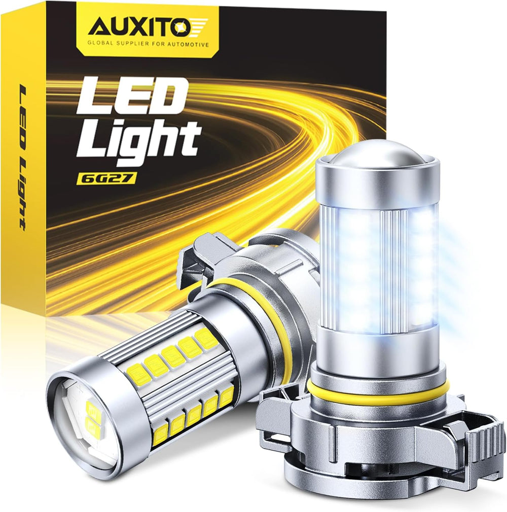 AUXITO 2504/PSX24W LED Fog Light Bulbs 6500K White 500% High Brightness