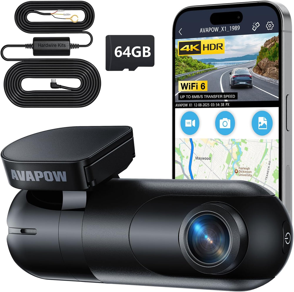 AVAPOW 4K Dash Cam Front for Cars