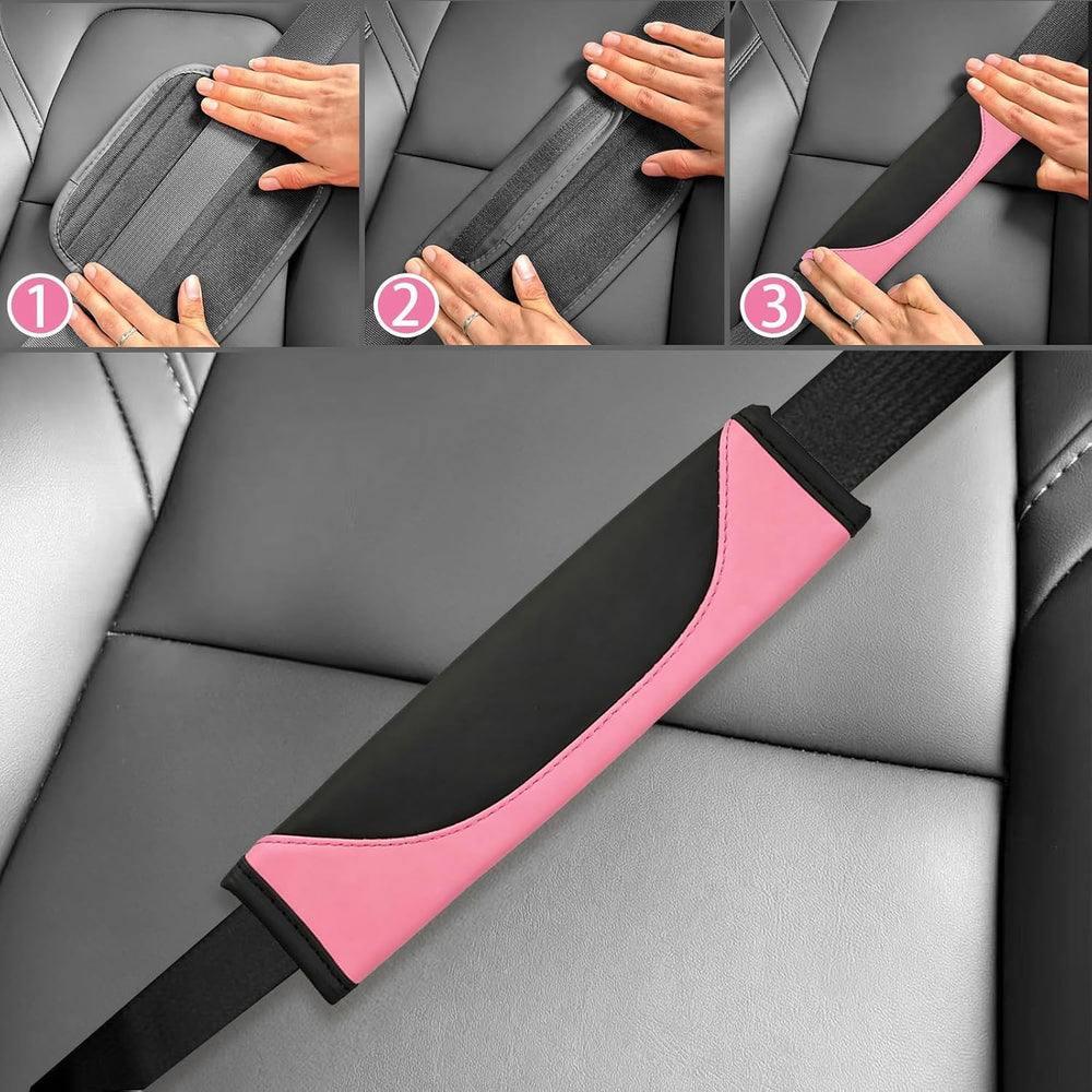 10 Pcs Car Floor Mats Set, Microfiber Leather Steering Wheel Cover 14.5-15 in...
