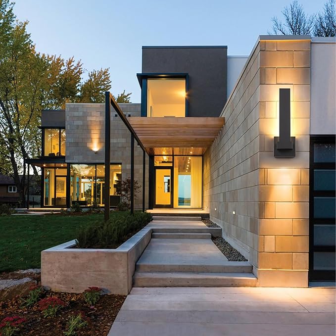Modern Outdoor Wall Lights 15.5" LED Exterior Lighting Fixtures Patio Wall