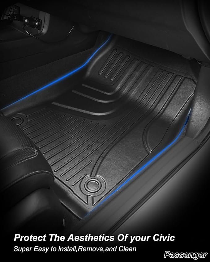 Floor Mats Fit for 2016-2021 Honda Civic Coupe/Sedan/Type R/Hatchback, TTX