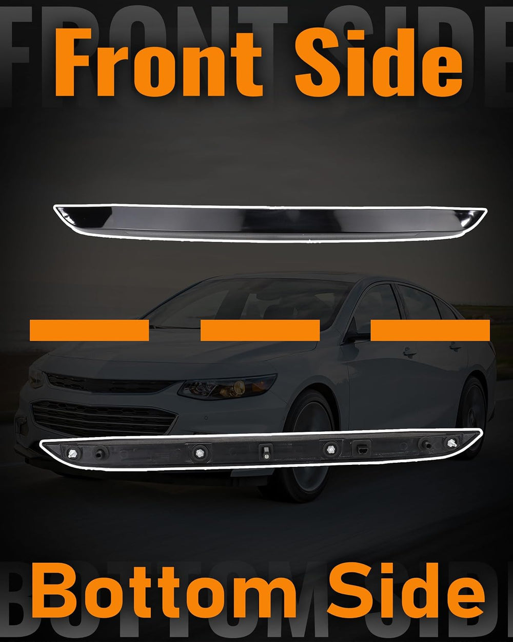 3rd Third Brake Light Assembly Compatible with Chevrolet Chevy Malibu | Compa...