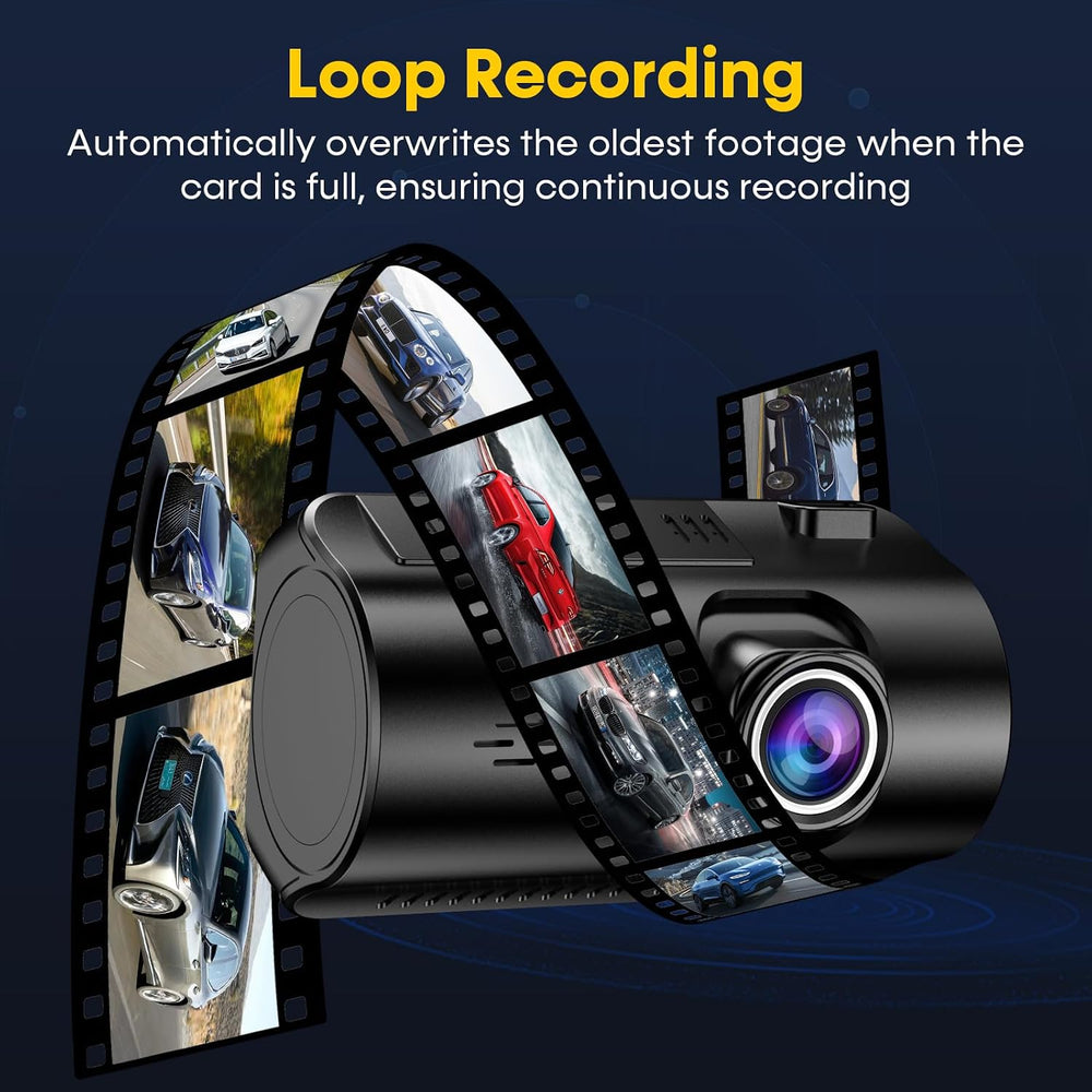 4K Dash Cam Front and Rear: 15-Min Setup 5.8GHz WiFi 20MB/s Fast Download