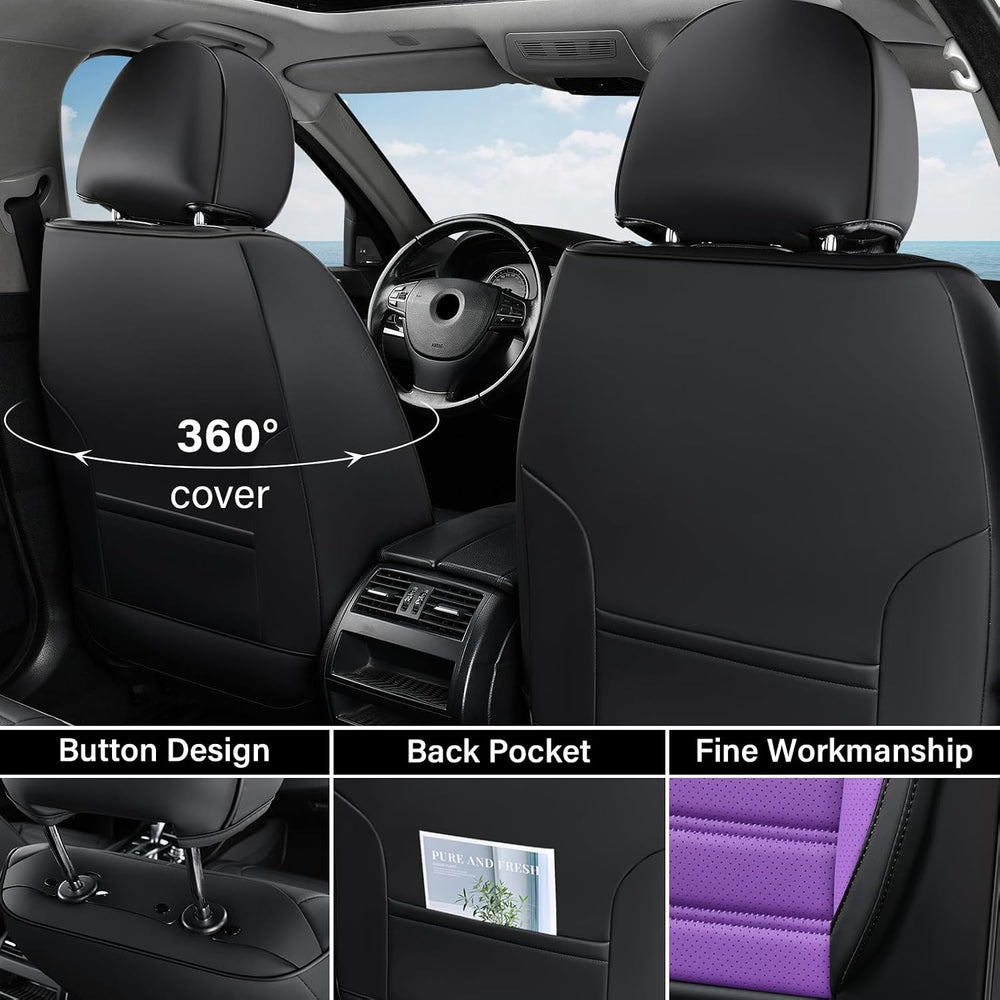 Coverado Car Seat Covers Full Set, Seat Covers for Cars, Automotive Seat Cove...