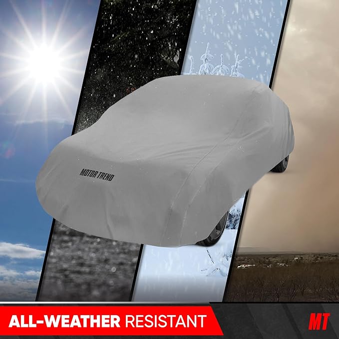Motor Trend Breathable Lightweight Car Cover, Anti-Moisture Build-Up