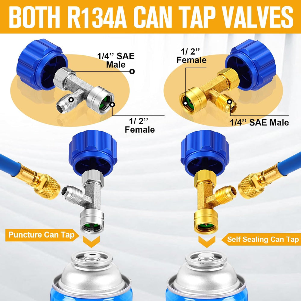 Yaocom 29 Pcs Automotive R1234YF Quick Couplers Kit, AC R1234YF Adapter and S...