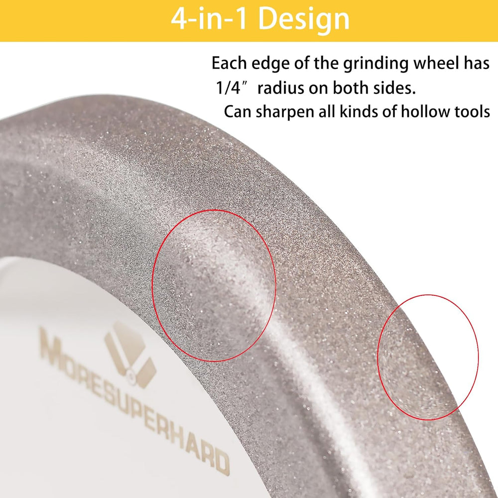 4 in 1 CBN Grinding Wheel 8" Dia x 1.25" Wide x 5/8" Arbor, 18...