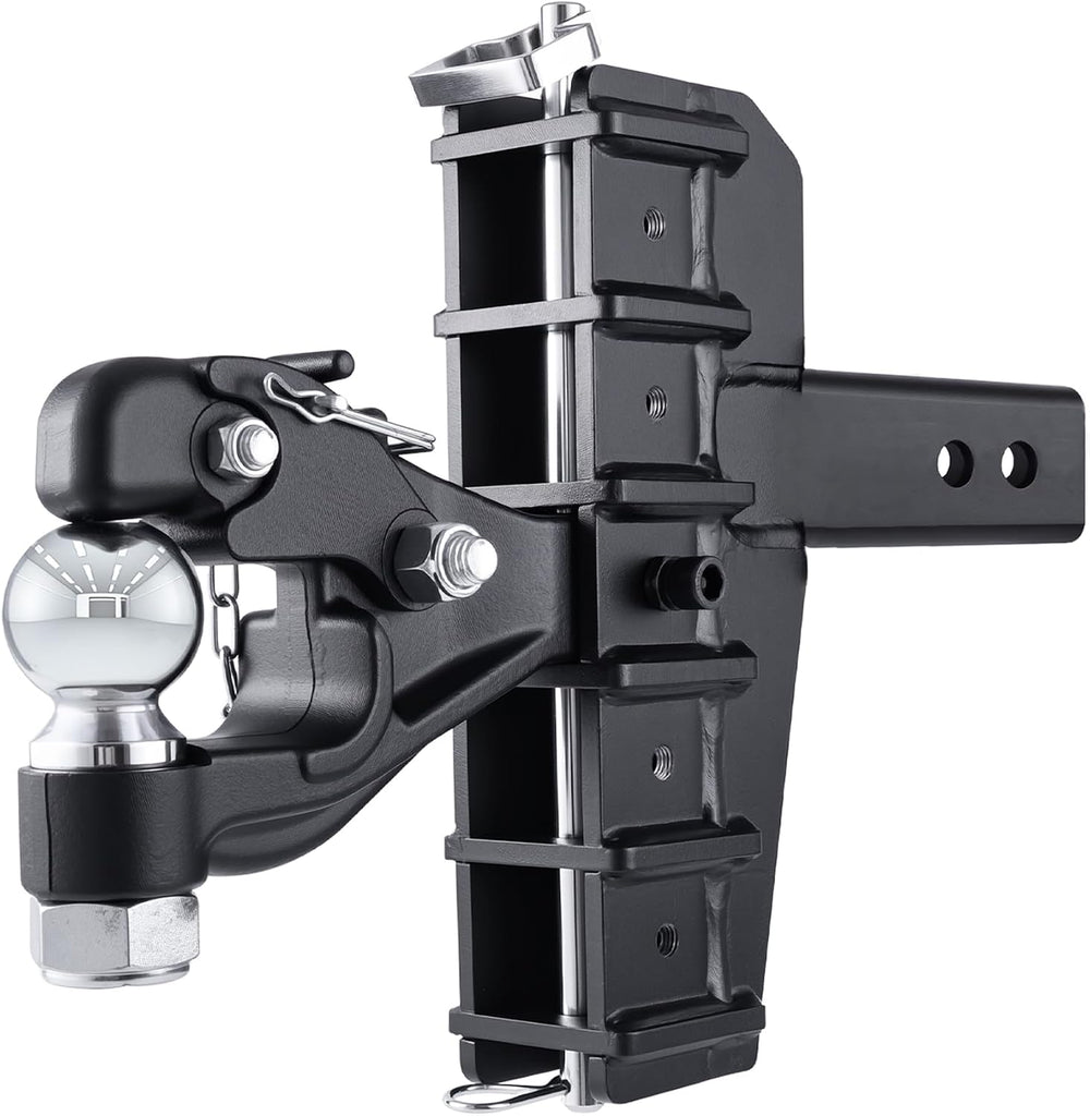 2-5/16"Ball Pintle Attachment Bundle with Adjustable Channel Mount Hitch...