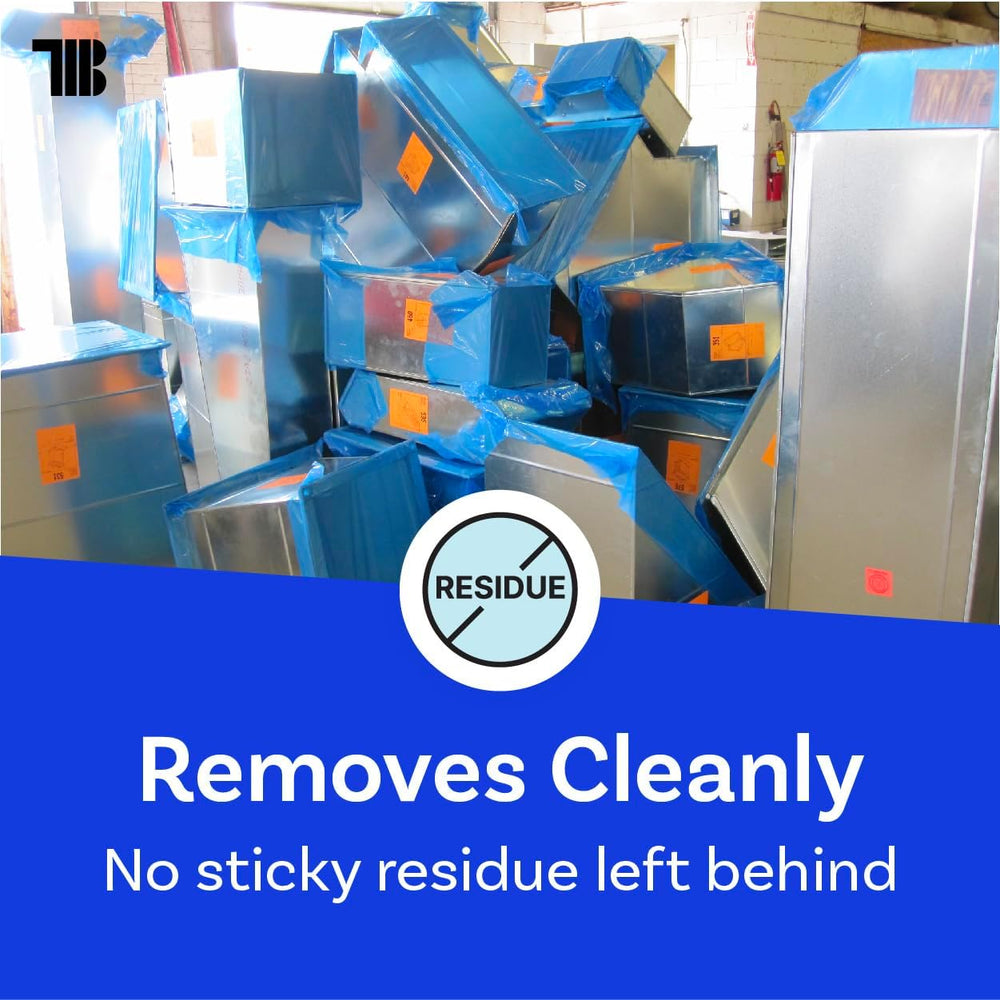 TapeManBlue Duct Protection Film, 24 inch x 200 feet, Made in USA, Temporary ...