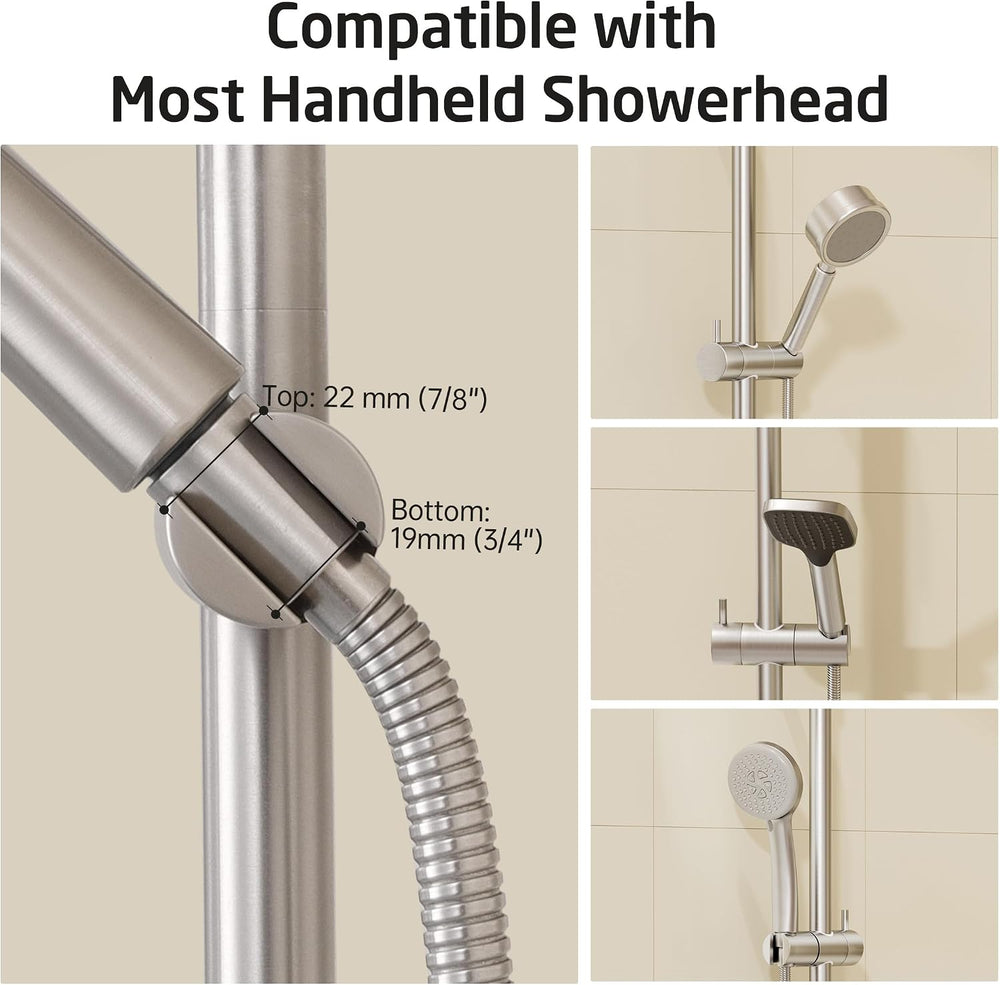 KES No Drill 30-Inch Shower Slide Bar with Adjustable Handheld Shower Head Ho...