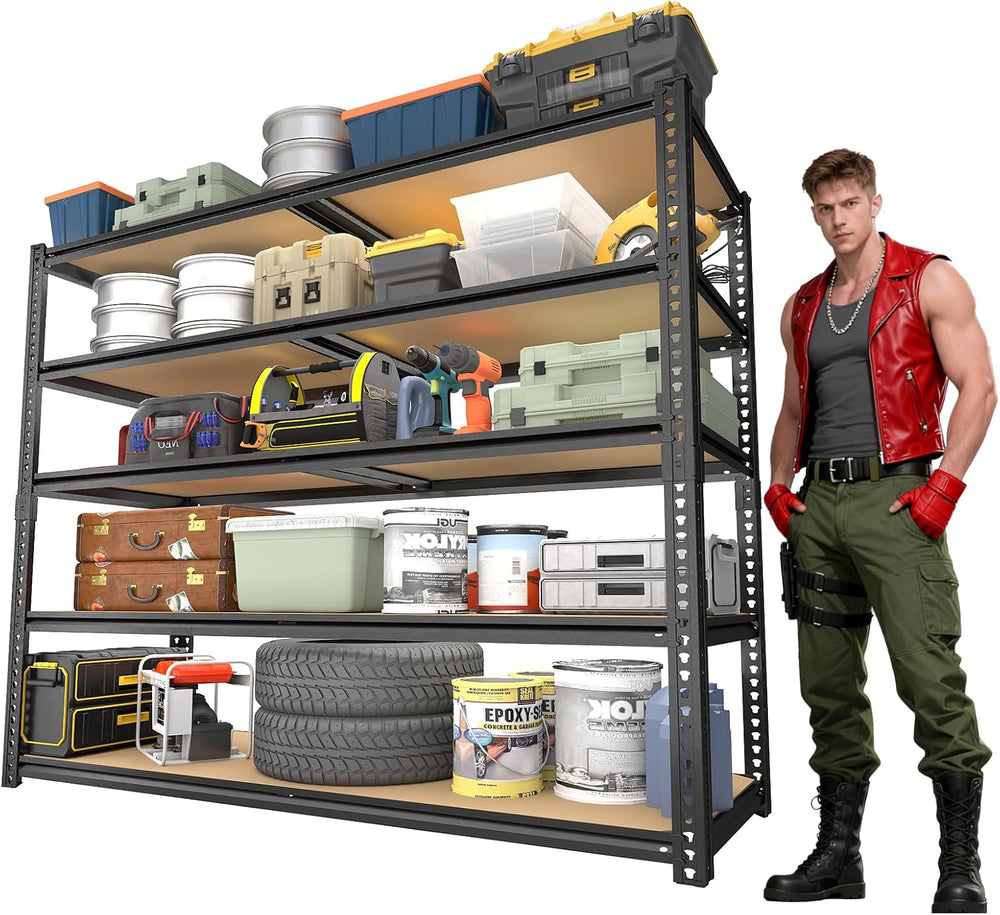 Garage Racks for Storage๏ผ5-Tier Adjustable Garage Shelving Storage Shelves,24...