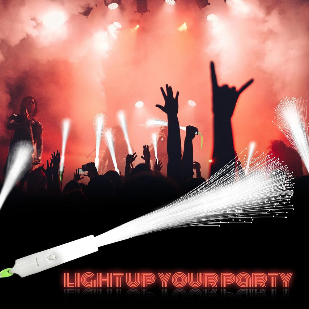 SHQDD 100 PCS White Fiber Optic Wands, LED Fiber Wands, Wedding Party Supplie...