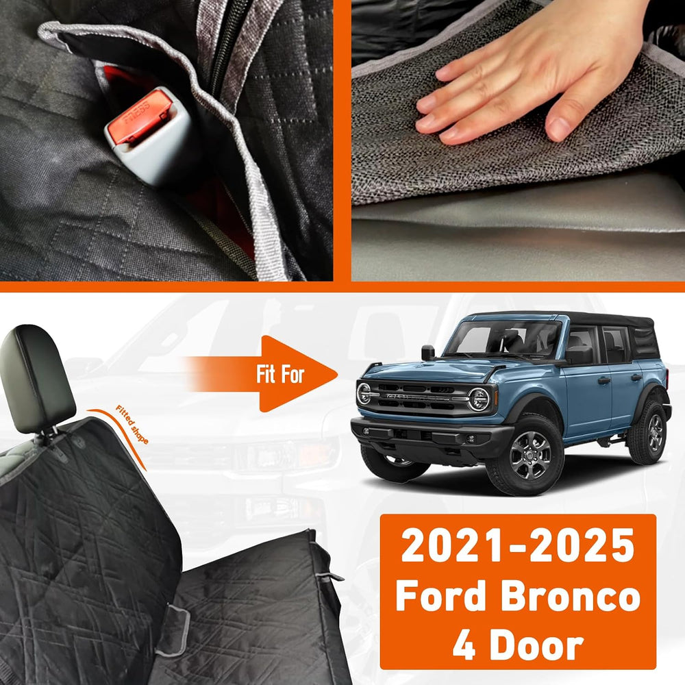 Dog Car Seat Cover for Ford Bronco 4 Door 2021-2025