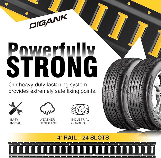 E Track 4'(4 Pack) with Powder-Coated Steel Trailer Tie Down