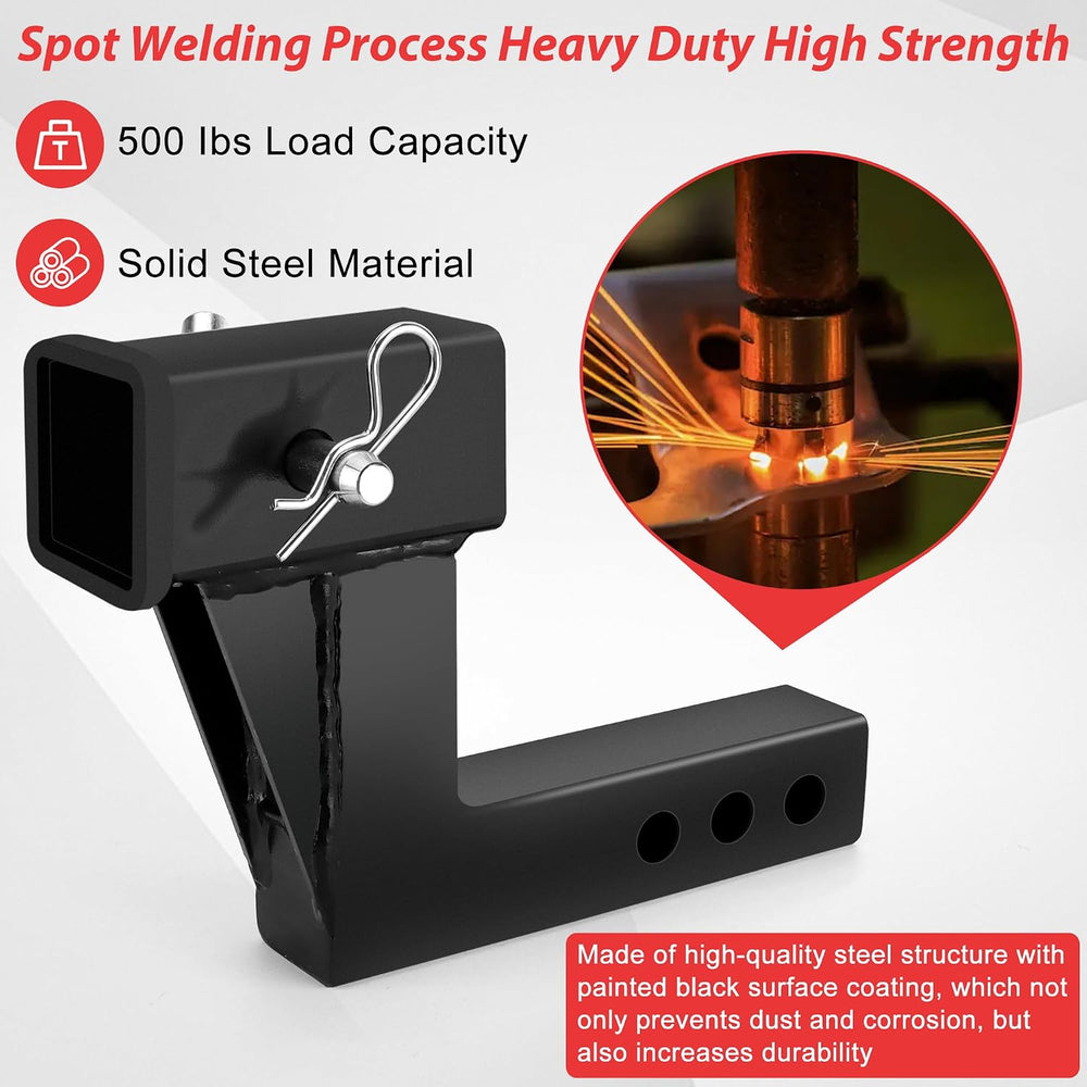 2 Inch Trailer Hitch Receiver Extension with 6 inch Rise/Drop Compatible with...