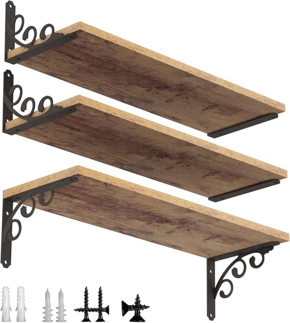 L Shelf Brackets for 12" - 14" Board, Floating Shelf Bracket Heavy ...
