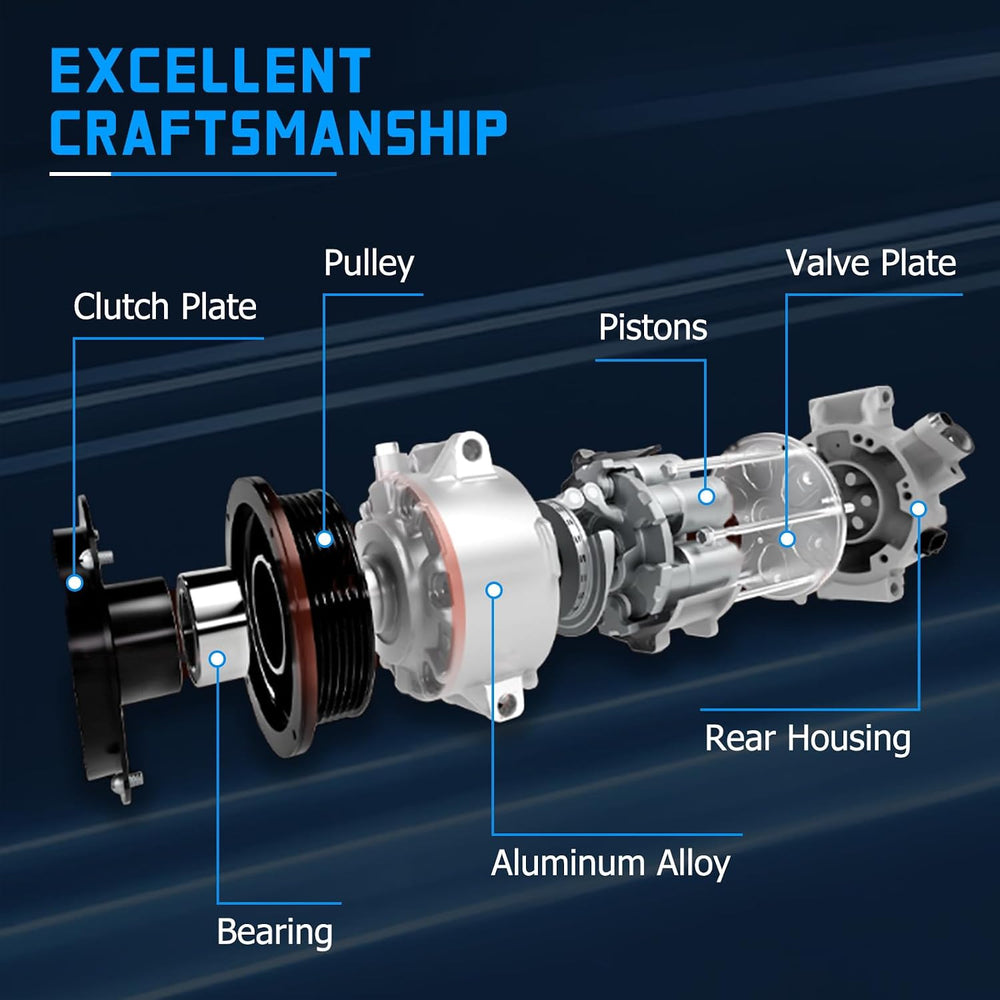 4918AC AC Compressor AC Compressor with Clutch Fits for 2006-2011 Civic 1.8L ...