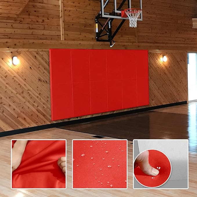 PROGOAL 2"/4" Thick Foam Protection Wall Pad,Gym Basketball-Court