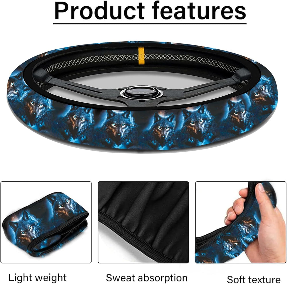 10PCS Sunflower Accessories for Car Wheel Cover,2PCS Front Seat Covers