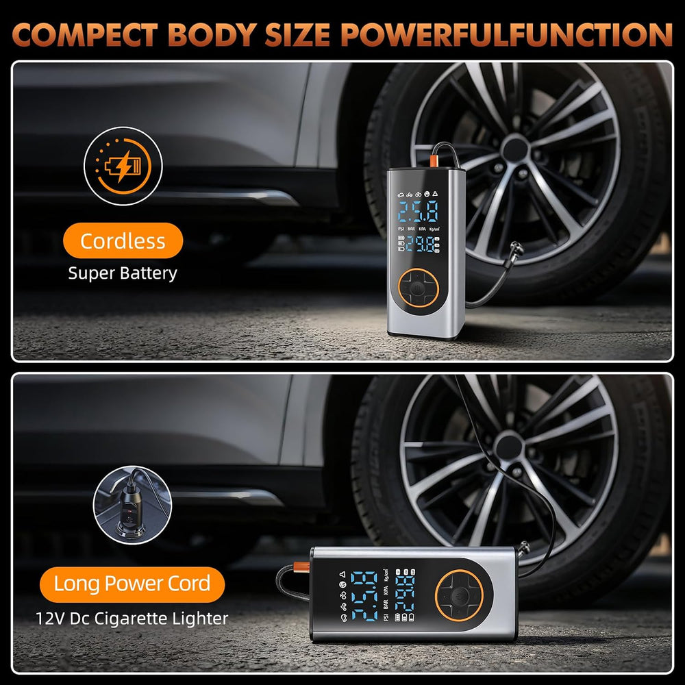 Eleanora Cordless Tyre Inflator Air Compressor 6000 mAh 150PSI 12V DC