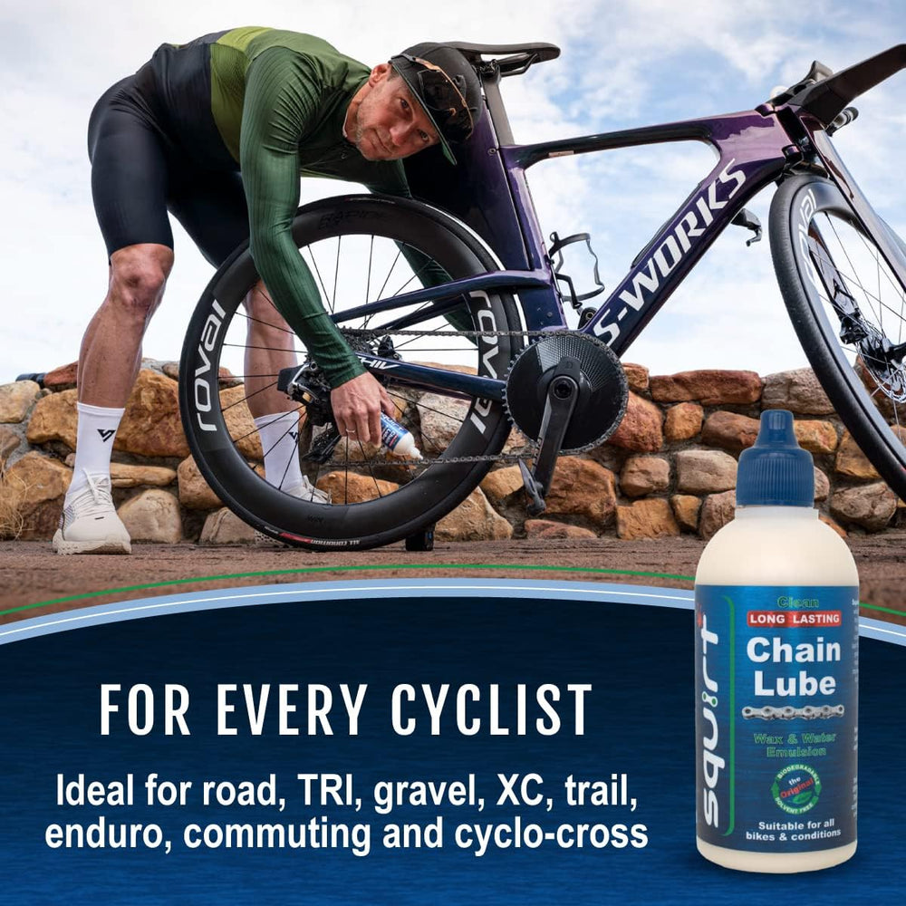 Squirt Chain Lube for Bikes 2 Pack (120ml) – Long-Lasting Lubricant for All B...