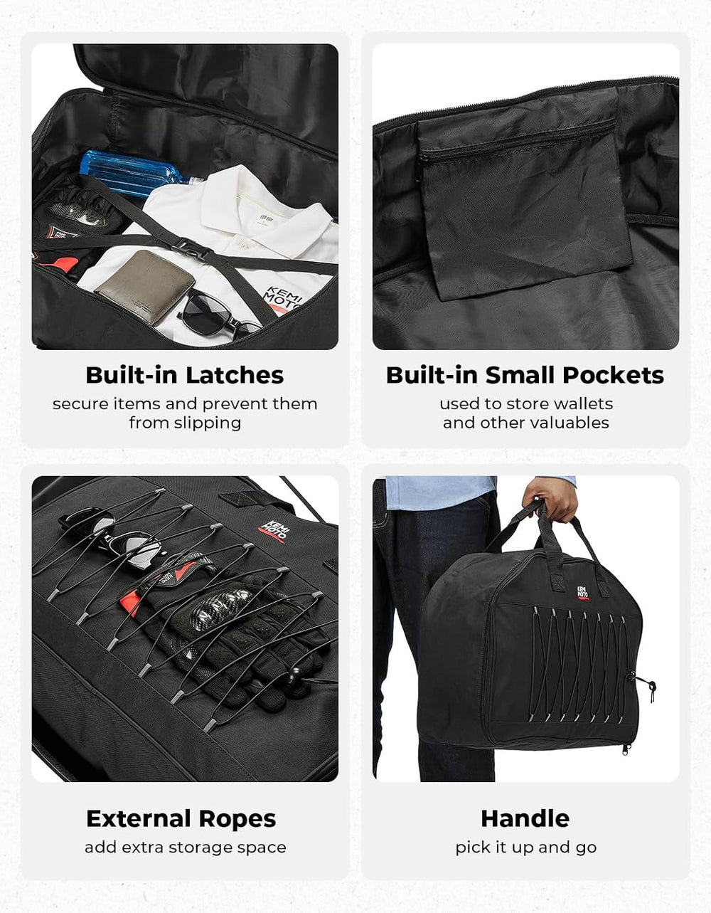 KEMIMOTO Rear Trunk Organizer Travel Soft Liner Luggage Bag 28L Compatible wi...