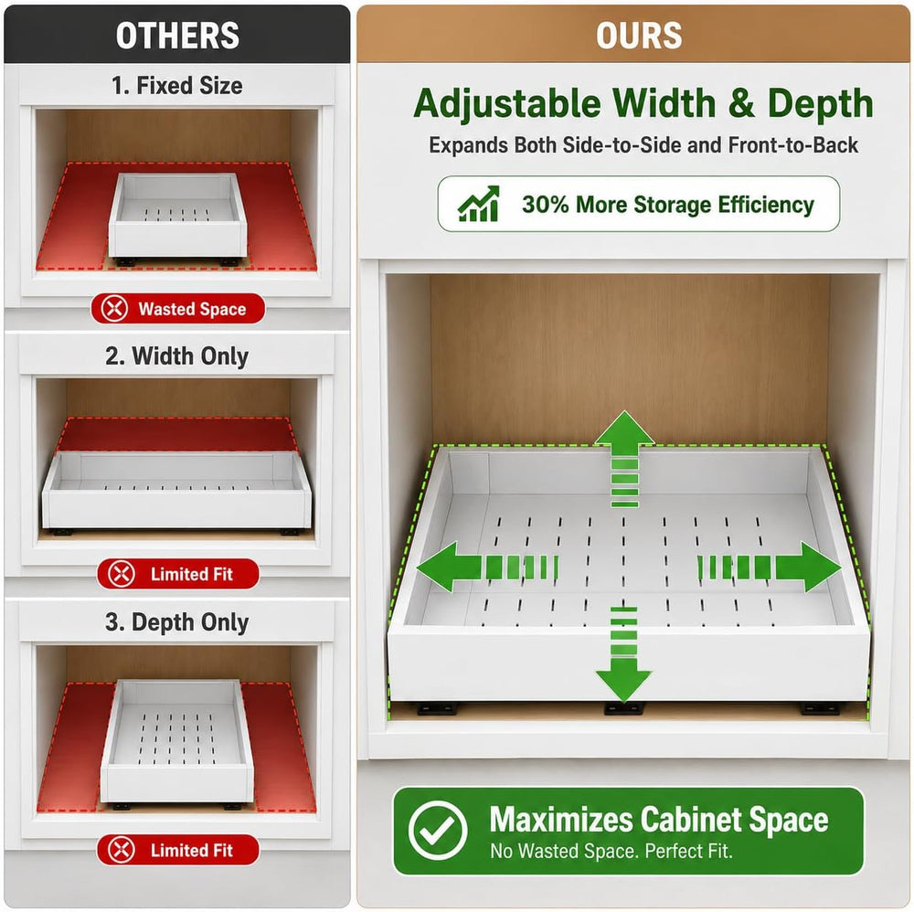 Pull out Cabinet Organizer,Expandable,No Drill,Heavy Duty,Kitchen