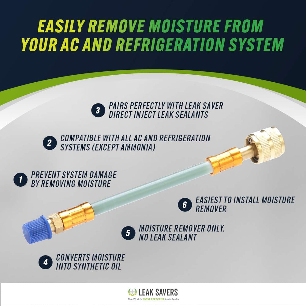 Leak Saver Direct Inject Dry A/C Moisture Remover (No Leak Sealant, Moisture ...