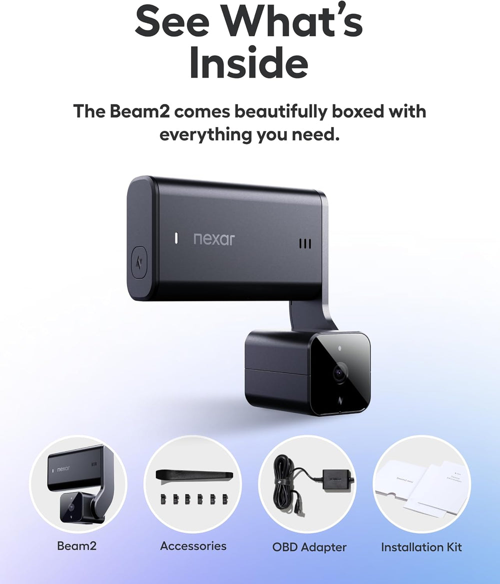 beam2 Dash Cam - 2K QHD LTE Connected Unlimited Cloud Storage Live Streaming ...