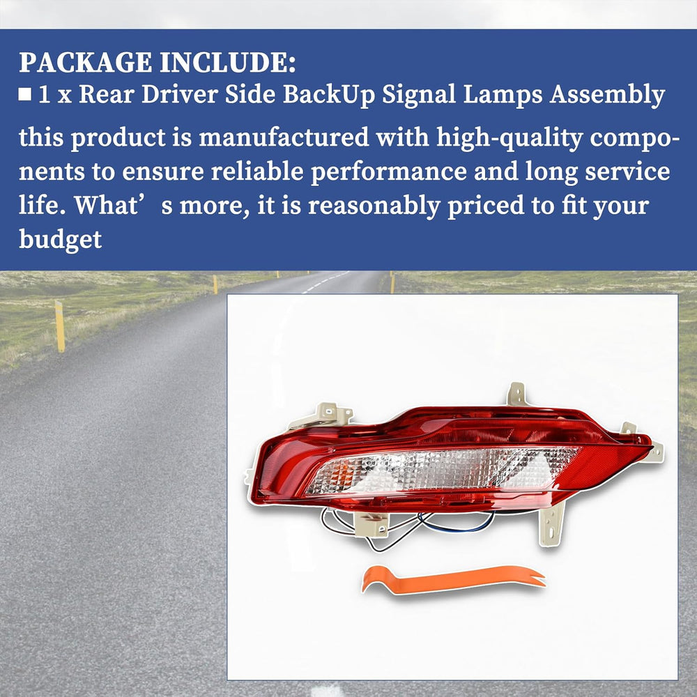 Back Up Tail Light Driver Side Compatible with Hyundai Tucson 2022 2023 2024 ...