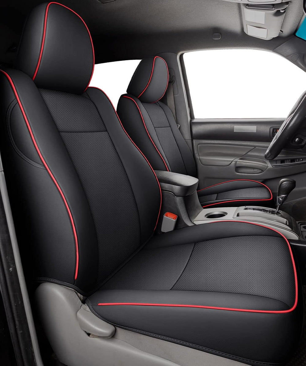 LUCKYMAN CLUB 2005-2015 Tacoma Custom Fit Seat Covers for Crew Cab with Faux ...